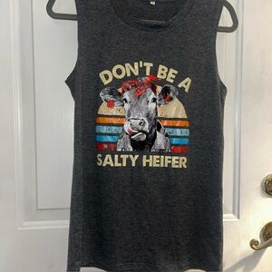 Don’t Be A Salty Heifer Muscle Shirt Med